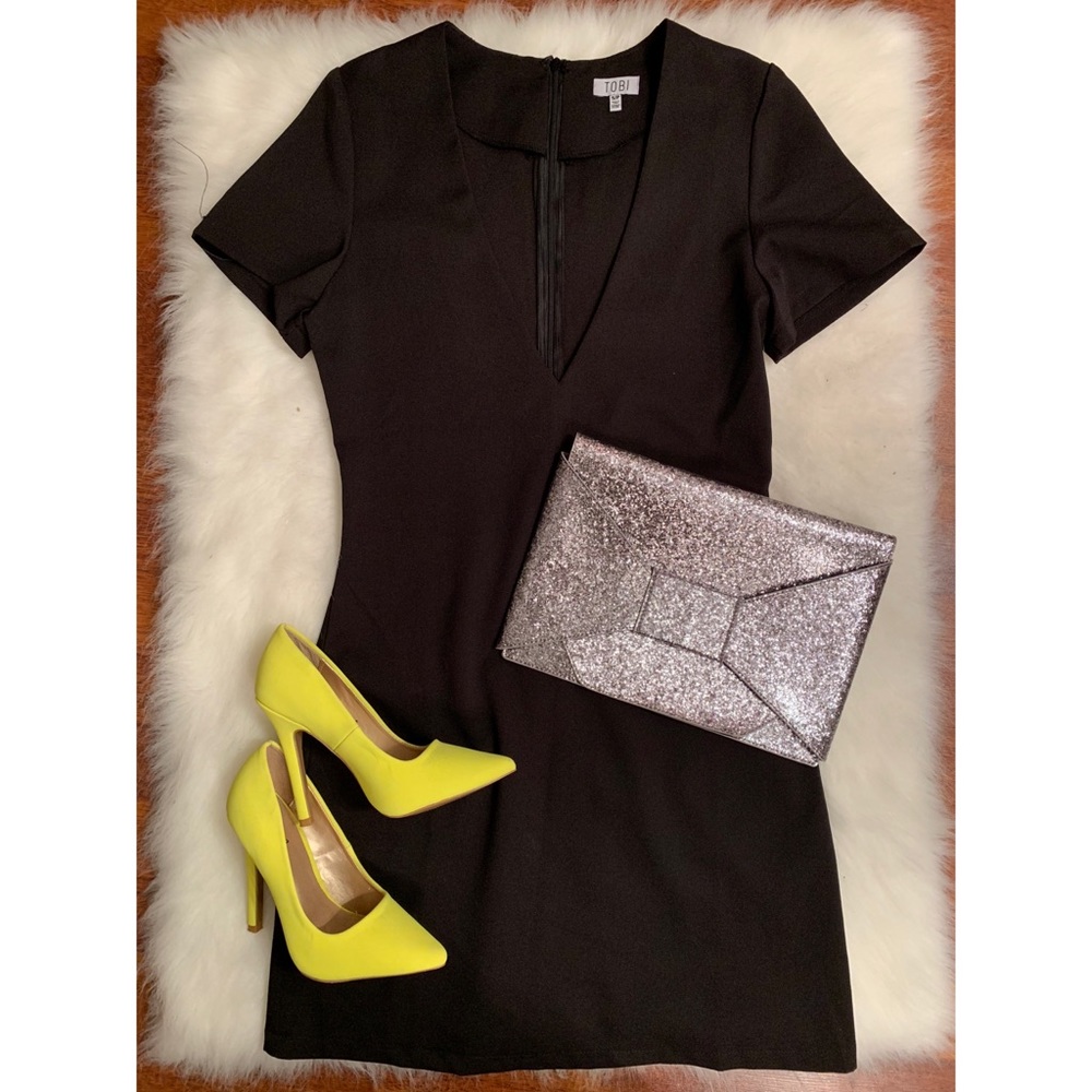 Plunging  Neckline LBD Sz S